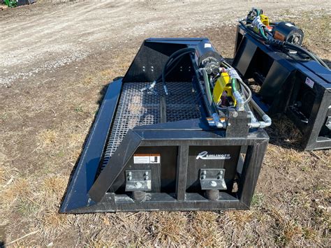 1 cubic yard skid steer bucket screening bucket|rock screening bucket for skid steer.